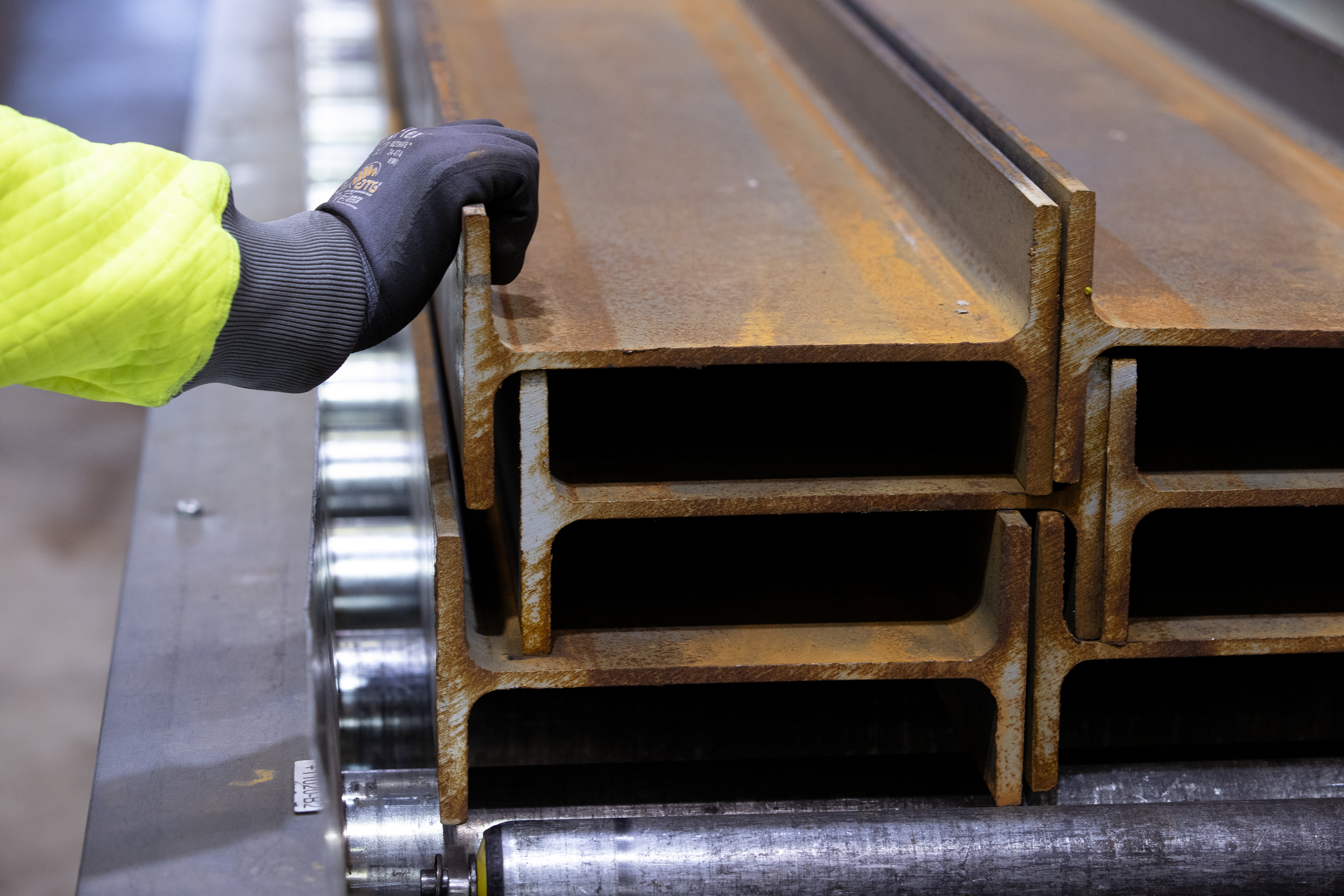 Återbrukade stålbalkar