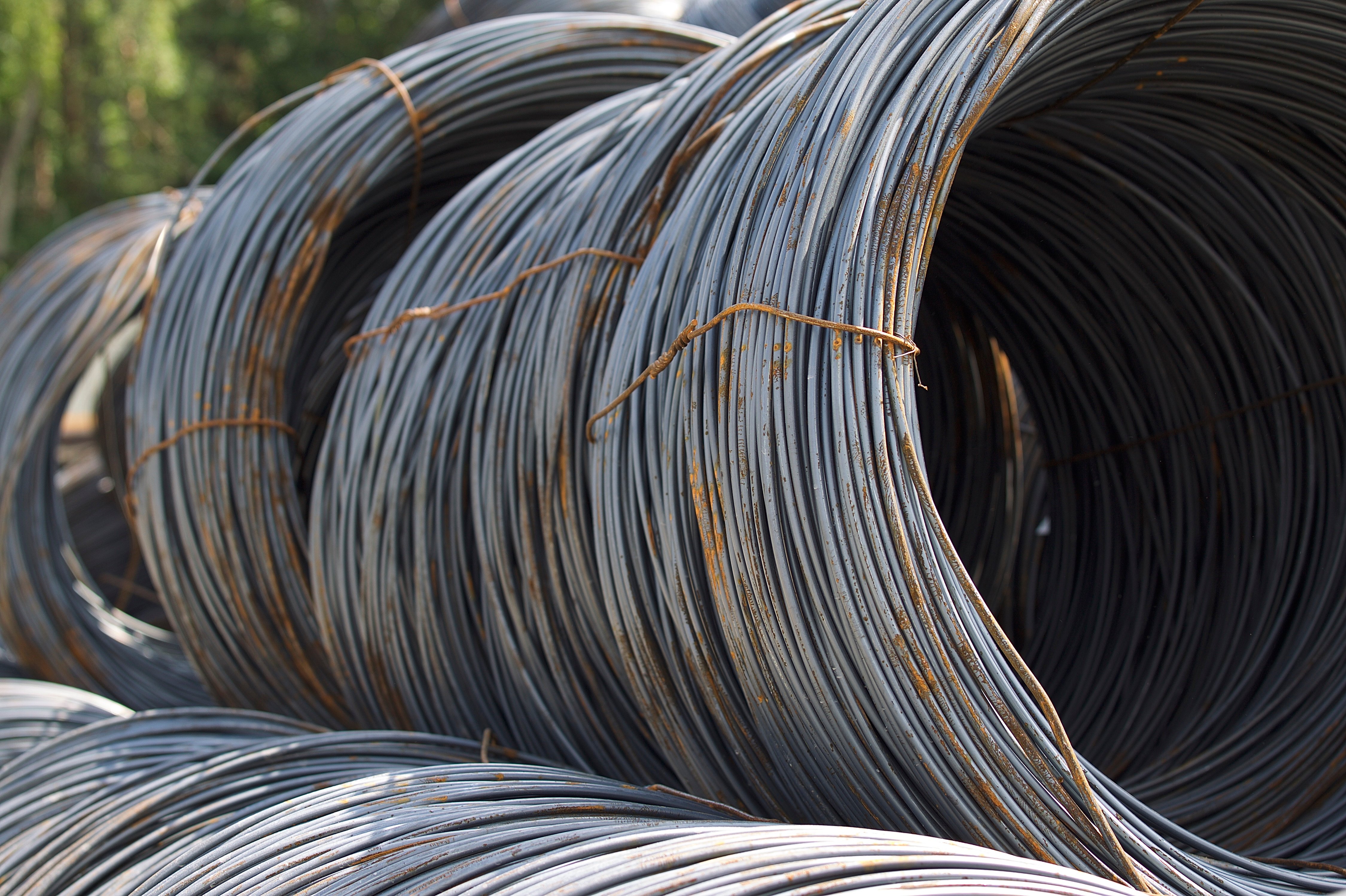 Närbild av armeringscoil från Stena Stål